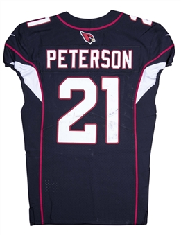 2018 Patrick Peterson Game Used Arizona Cardinals Home Alternate Jersey Photo Matched to 12/9/2018 (Resolution Photomatching)